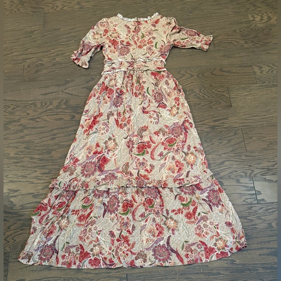BTFL-LIFE  Floral Ruffle Maxi Dress Size Small - Picture 5 of 13